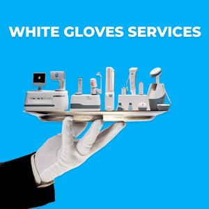 Banner showcasing our white glove services tailored for all laboratory needs, including supplies acquisition, equipment trading, purchasing new items, and selling old equipment