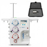Main product image of Fresenius Kabi LOVO 6R4900 with touchscreen on and included calibration weight.